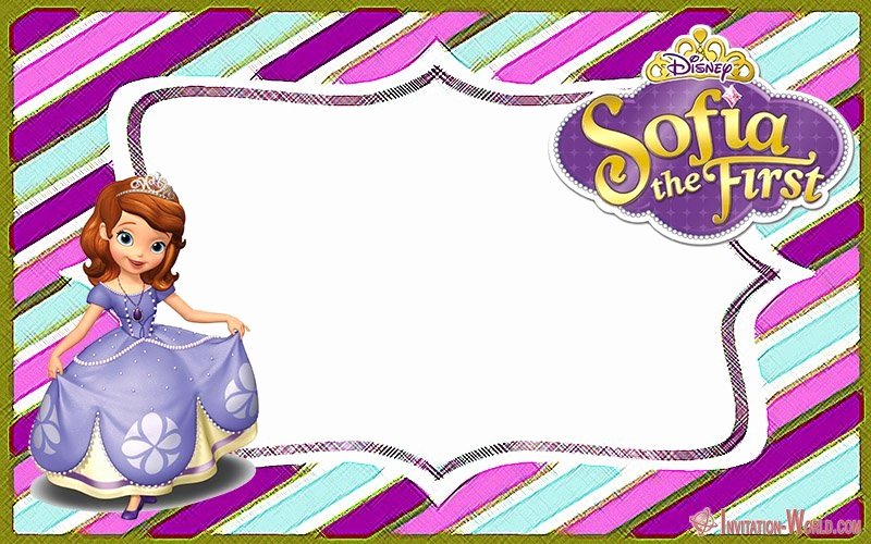 Sofia the First Template Lovely sofia the First Free Line Invitation Templates