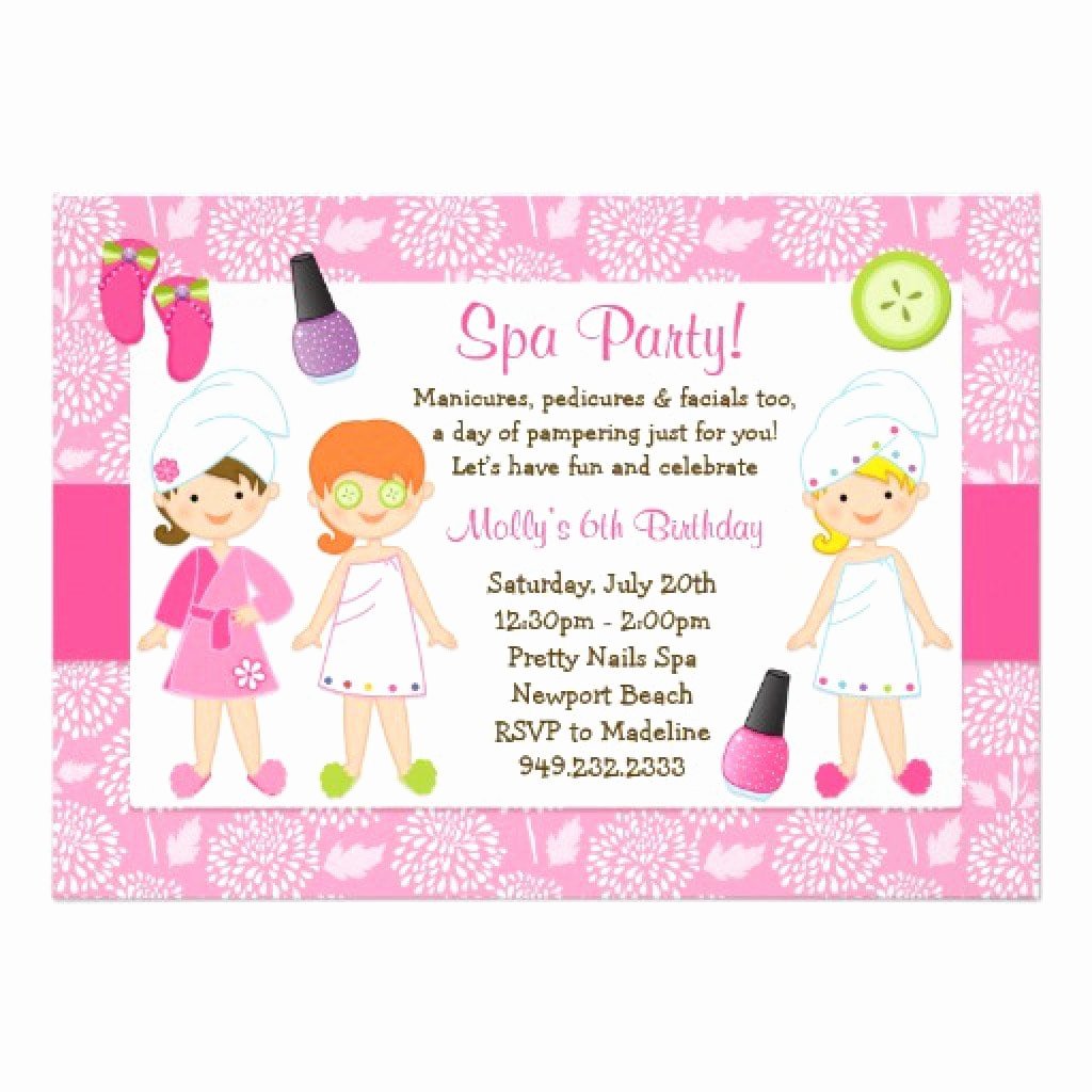 Spa Party Invite Template Best Of Sleepover Spa Party Invitations Templates Free
