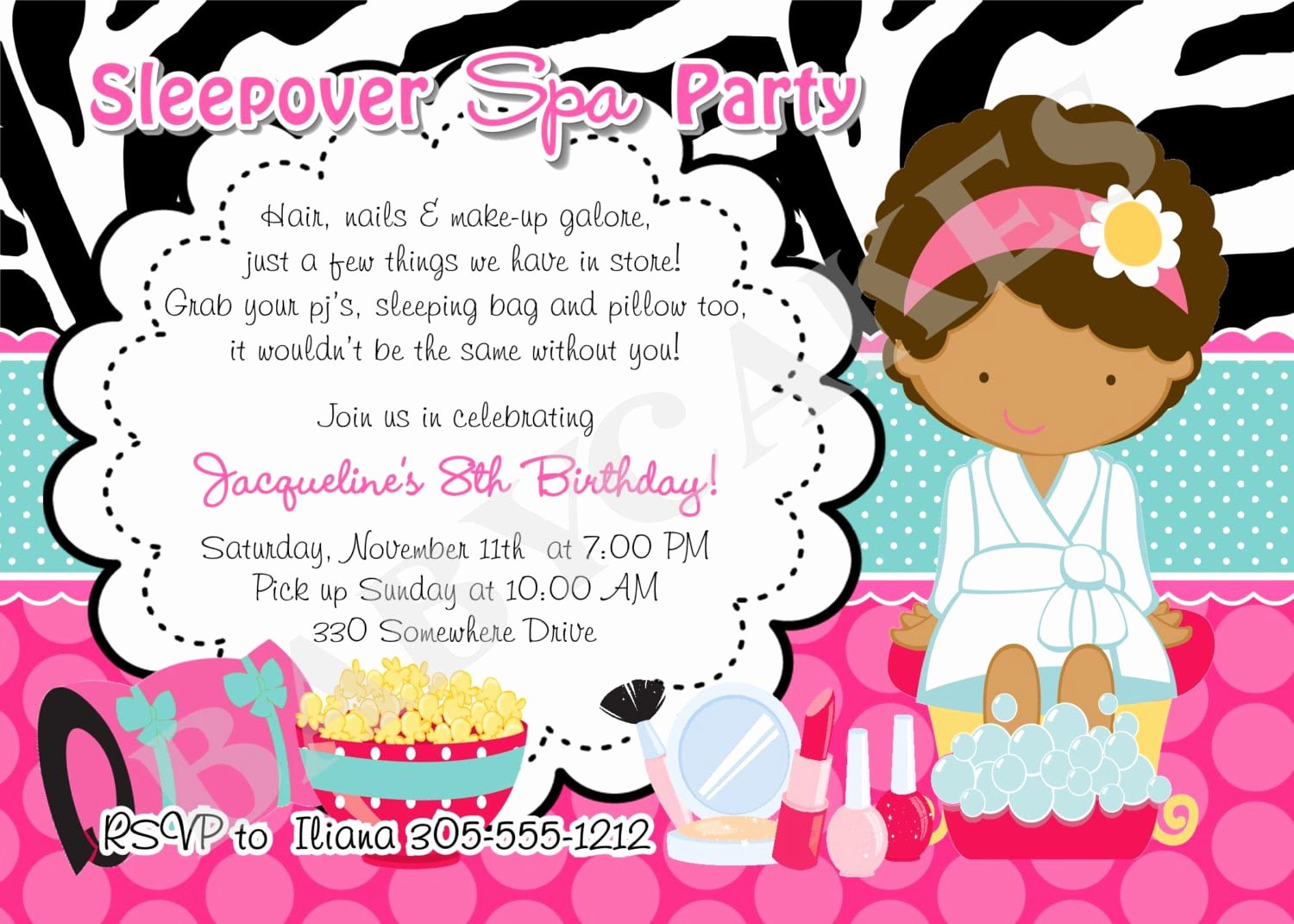 Spa Party Invite Template Fresh Spa Party Invitation Template Free