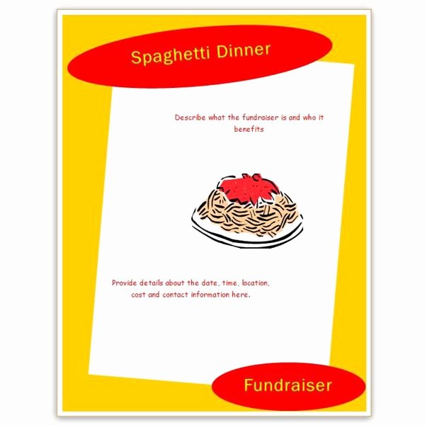 Spaghetti Dinner Fundraiser Flyer Template Lovely Find Free Flyer Templates for Word 10 Excellent Options