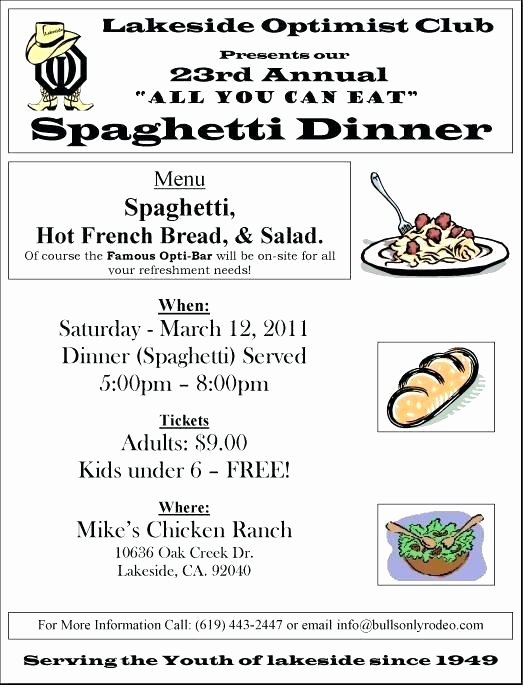 Spaghetti Dinner Fundraiser Flyer Template Luxury Fundraiser Tickets Template Free – Italfx