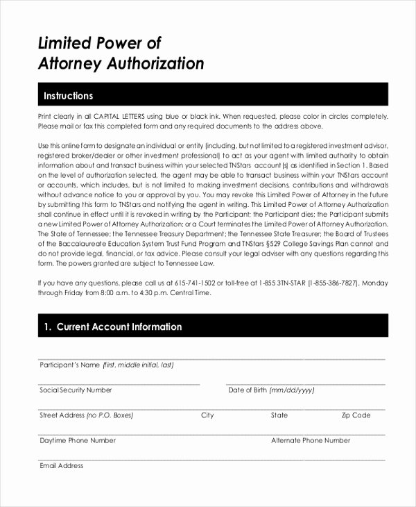 Special Power Of attorney Sample Lovely Sample Limited Power Of attorney form 10 Free Documents In Doc Pdf