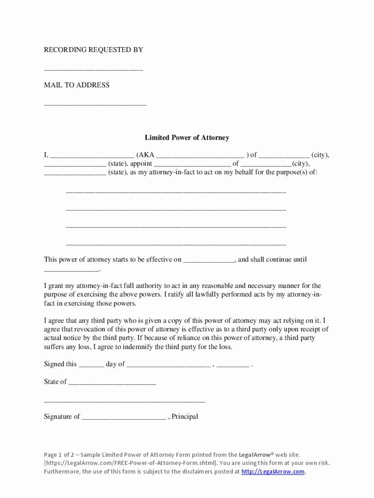 Special Power Of attorney Sample Unique Limited Power Of attorney form 37 Free Templates In Pdf Word Excel Download