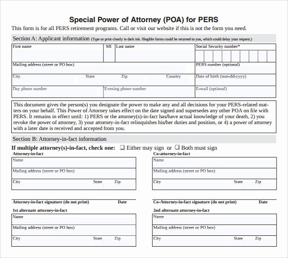 Special Power Of attorney Sample Unique Sample Special Power Of attorney form 8 Download Free Documents In Pdf Word