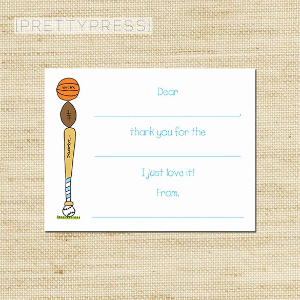 Sports Thank You Cards Luxury Sports Thank You Card 21 Free Printable Psd Eps