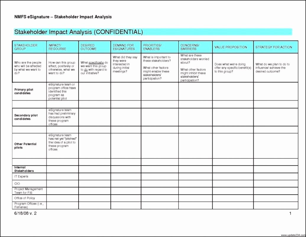 Stakeholder Analysis Template Excel Best Of Stakeholder Analysis Template
