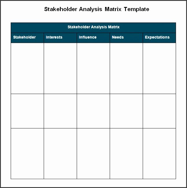 Stakeholder Analysis Template Excel Inspirational 7 Sample Stakeholder Analysis Template Sampletemplatess Sampletemplatess