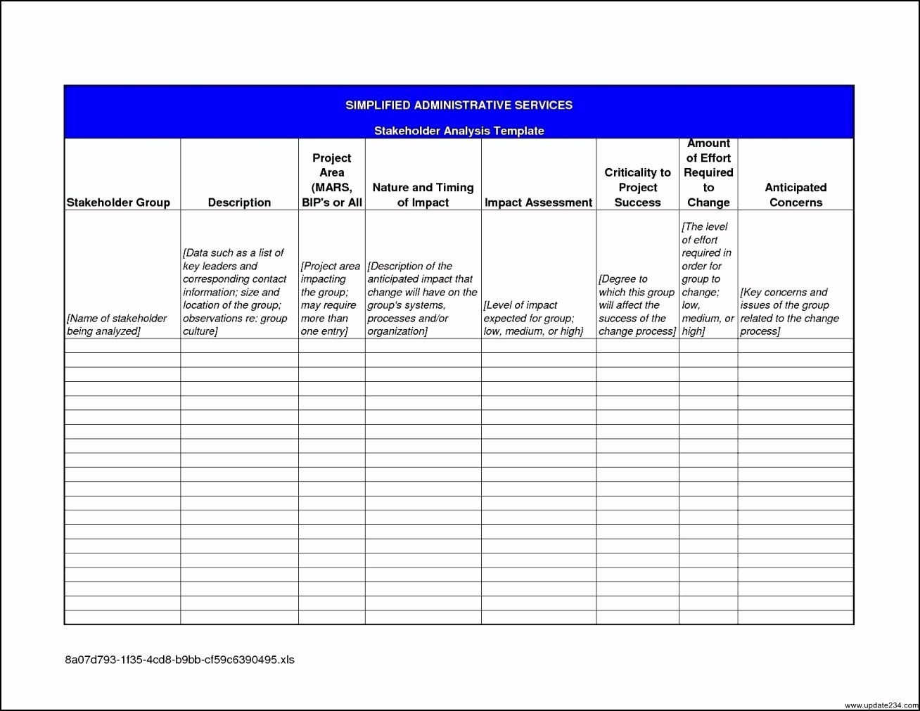 Stakeholder Analysis Template Excel Lovely Stakeholder Analysis Template Excel Template Update234 Template Update234