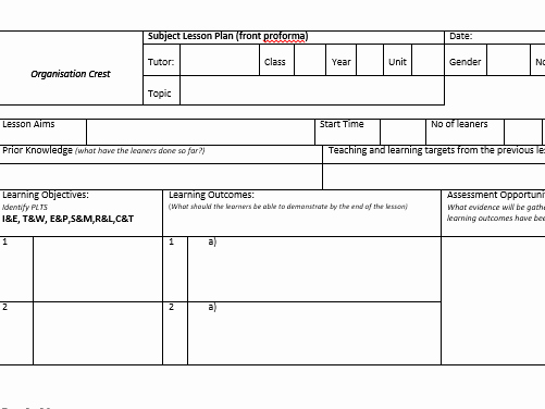 Standards Based Lesson Plan Template New Blank Lesson Plan Template by Rubberduck1992
