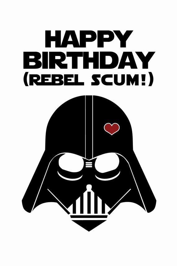 Star Wars Birthday Card Printable Awesome Star Wars Funny Birthday Card Diy Printable