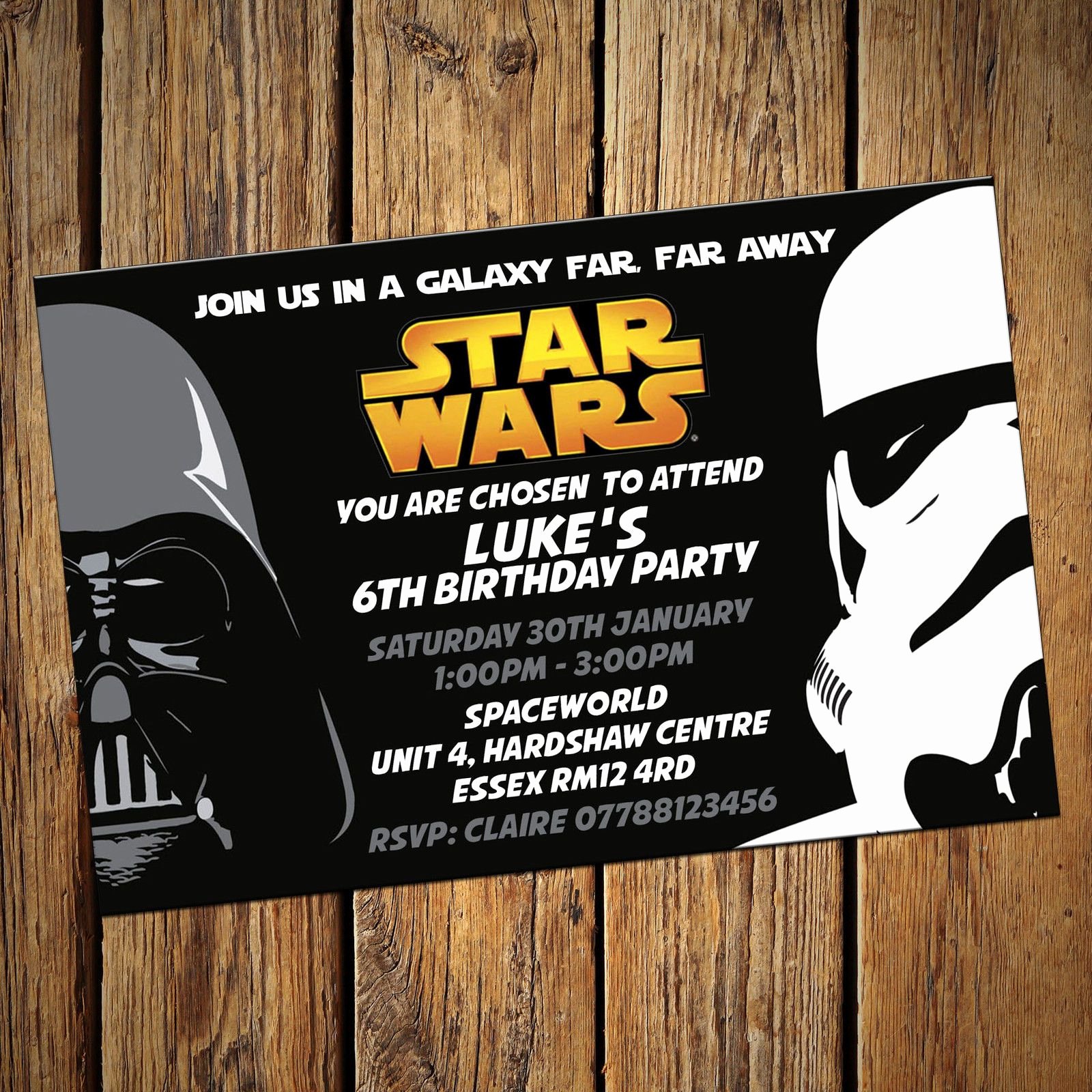 Star Wars Birthday Invitation Fresh Personalised Star Wars Invitations Party Invites Ics