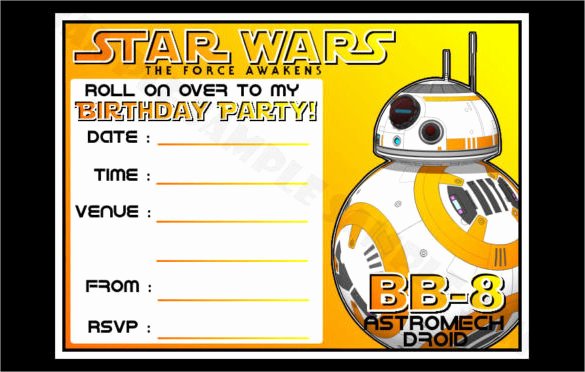 Star Wars Party Invitations Unique 20 Star Wars Birthday Invitation Template Word Psd Publisher