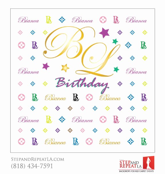 Step and Repeat Backdrop Template Luxury Bianca Birthday Banner – Step and Repeat La