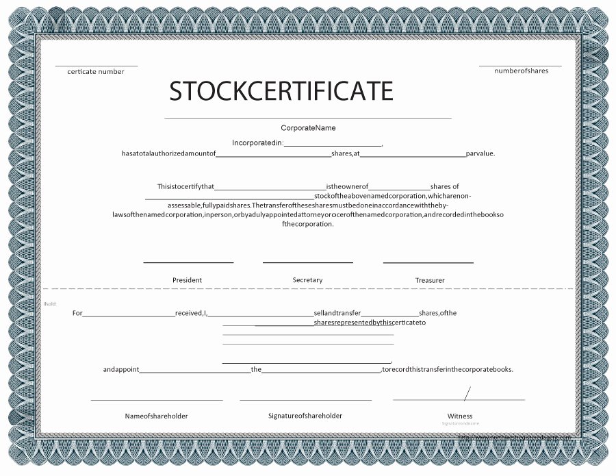 Stock Certificate Template Microsoft Word Best Of 40 Free Stock Certificate Templates Word Pdf