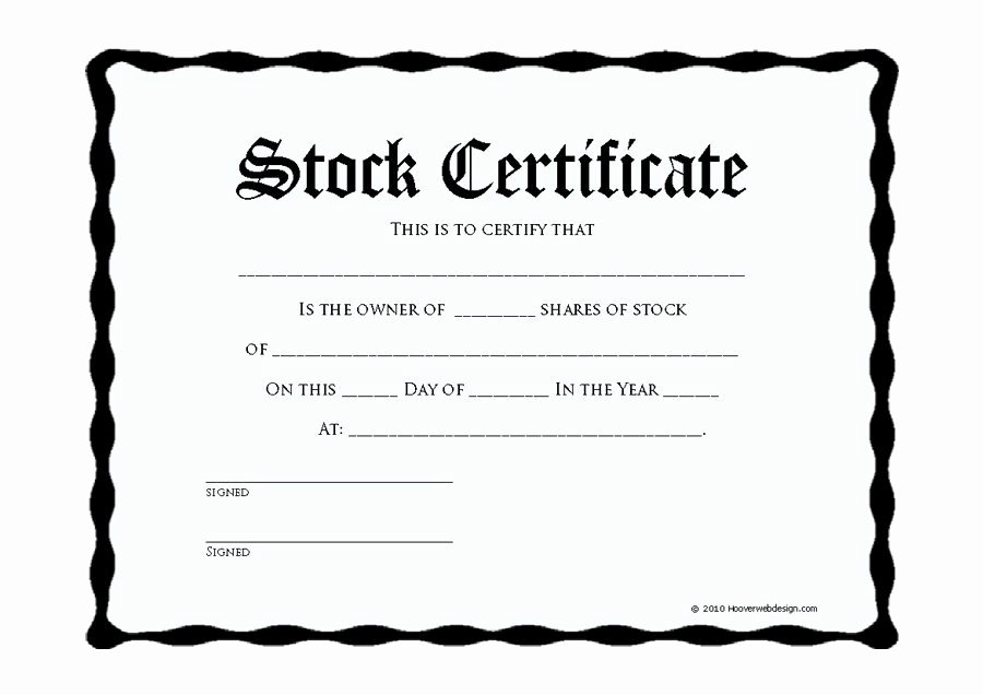 Stock Certificate Template Microsoft Word Inspirational 40 Free Stock Certificate Templates Word Pdf