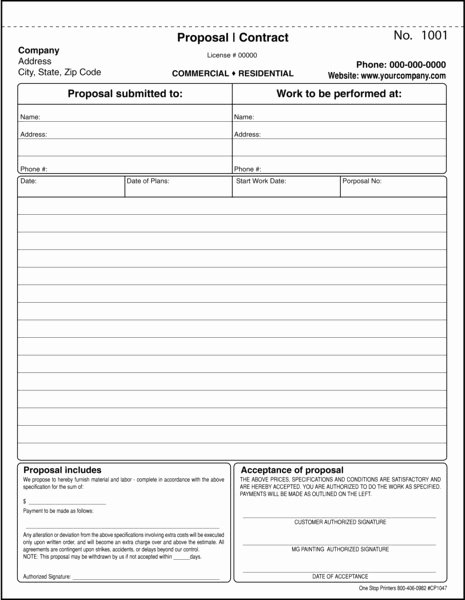 Stop Work order Template Lovely Painting Handyman Proposal &amp; Contract