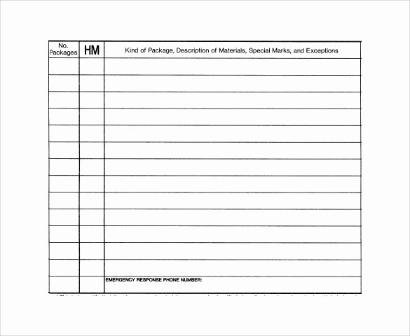 Straight Bill Of Lading Template Unique Sample Bill Of Lading form 9 Download Free Documents In Pdf