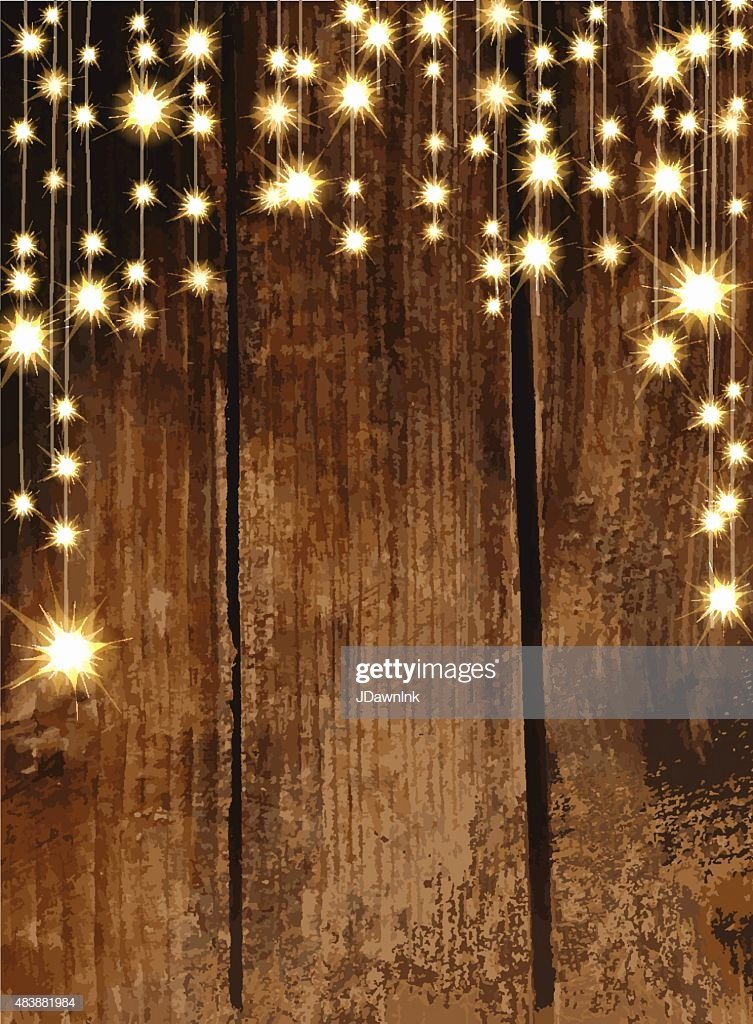 String Lights Invitation Template New Wooden Background with String Lights Stock Illustration Getty