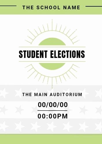 Student Council Poster Template Beautiful Student Council Poster Templates Easy to Personalize