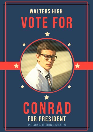 Student Council Poster Template Fresh President Campaign Poster Templates by Canva