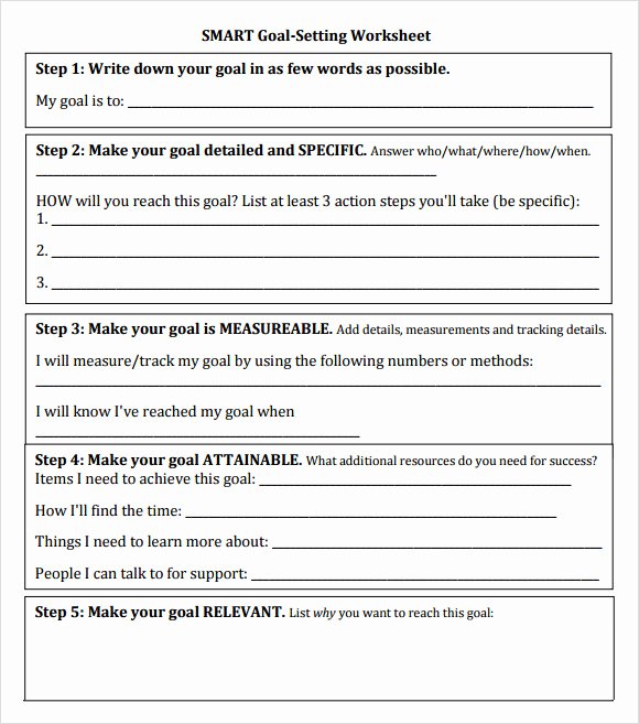 Student Goal Setting Worksheet Pdf Beautiful Goal Setting Template 12 Download Free Documents In Pdf Word