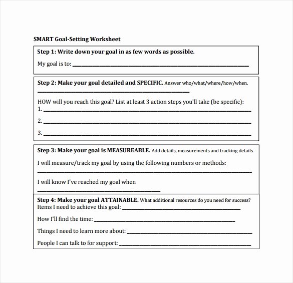 Student Goal Setting Worksheet Pdf Elegant Free 14 Sample Smart Goals Templates In Pdf Word