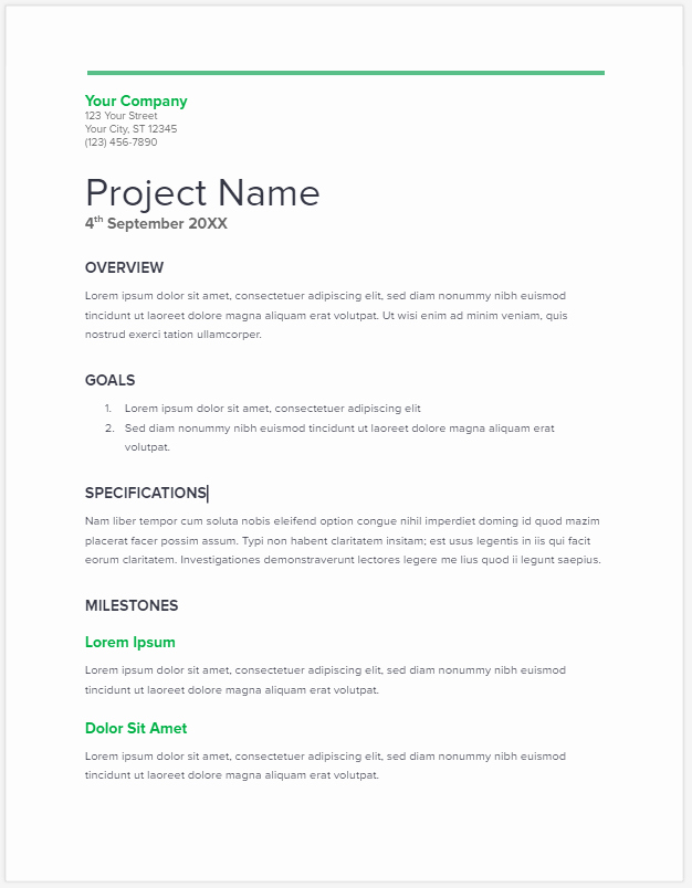 Student Project Proposal Example Inspirational Project Proposal Template