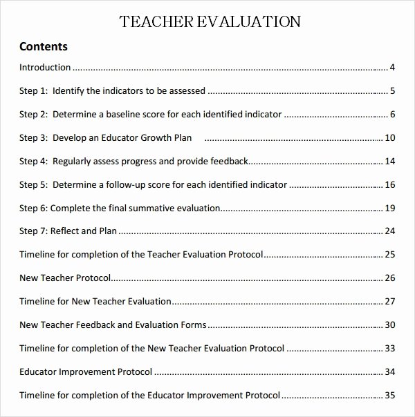 Student Teacher Evaluation form New Free 7 Teacher Evaluation Samples In Word
