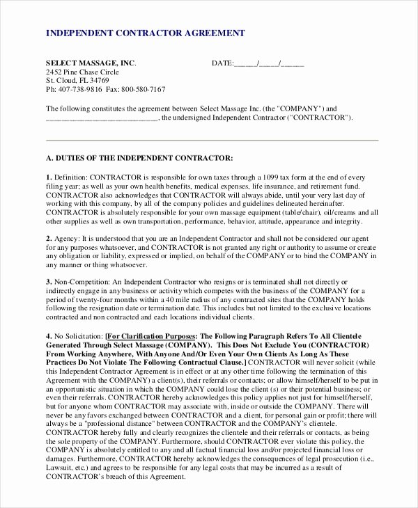 Subcontractor Non Compete Agreement Template Elegant Business Non Pete Agreement – 11 Free Word Pdf Documents Download