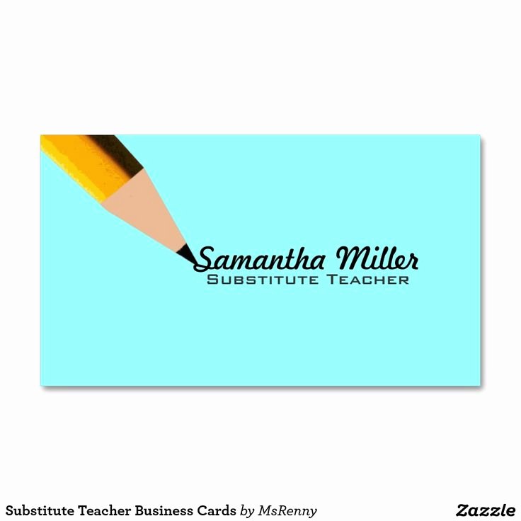 Substitute Teacher Business Cards Awesome Substitute Teacher Business Cards Zazzle
