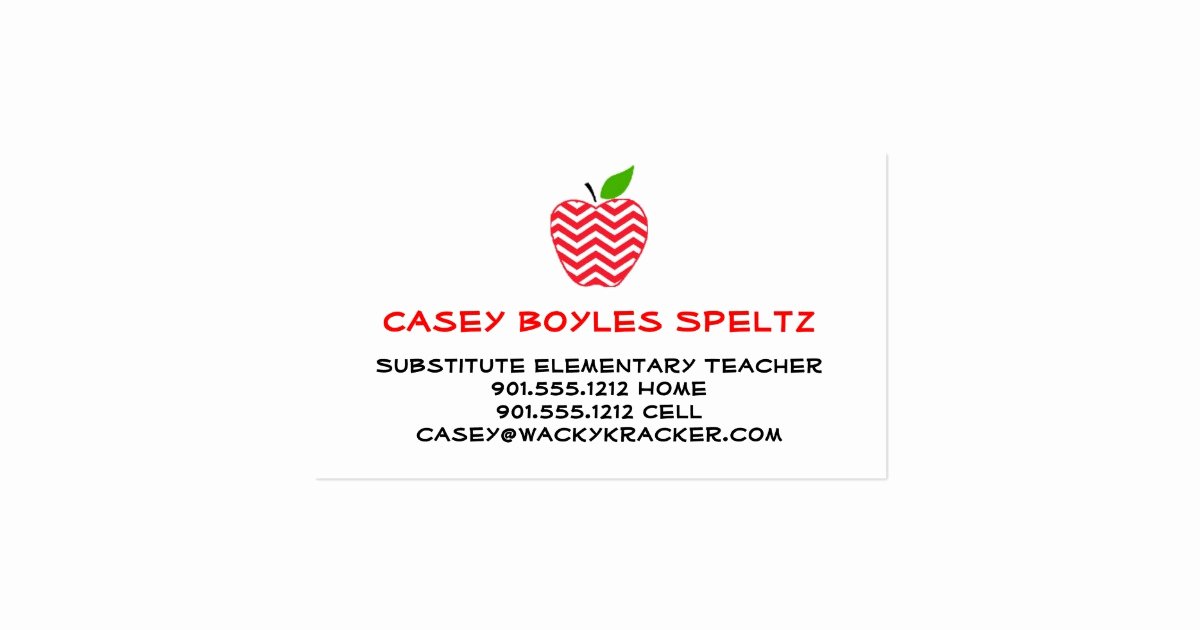Substitute Teaching Business Cards Awesome Substitute Teacher Business Cards