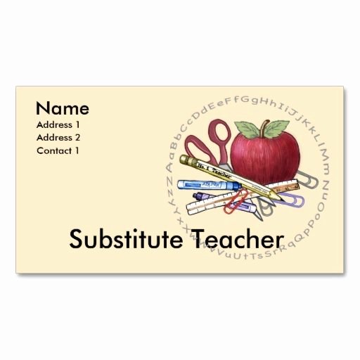 Substitute Teaching Business Cards Fresh Best 25 Teacher Business Cards Ideas On Pinterest