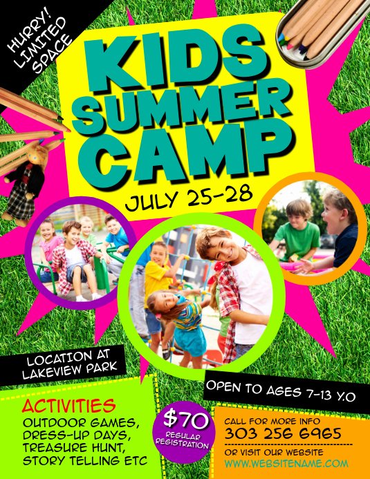 Summer Camp Flyer Template Free Best Of Kids Summer Camp Flyer Template