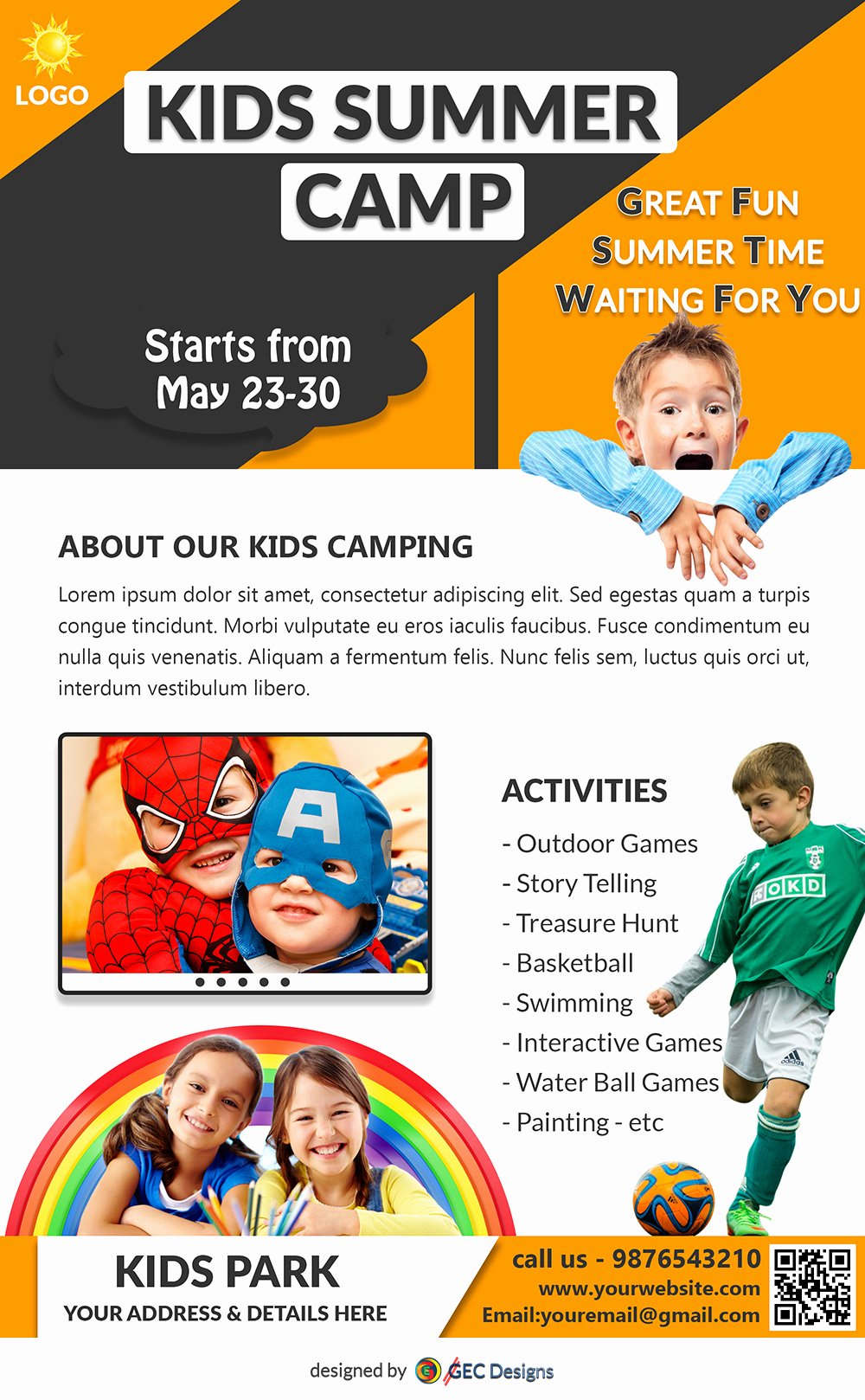Summer Camp Flyer Template Free Fresh Download Free Sporty Fun Kids Summer Camp Flyer Design