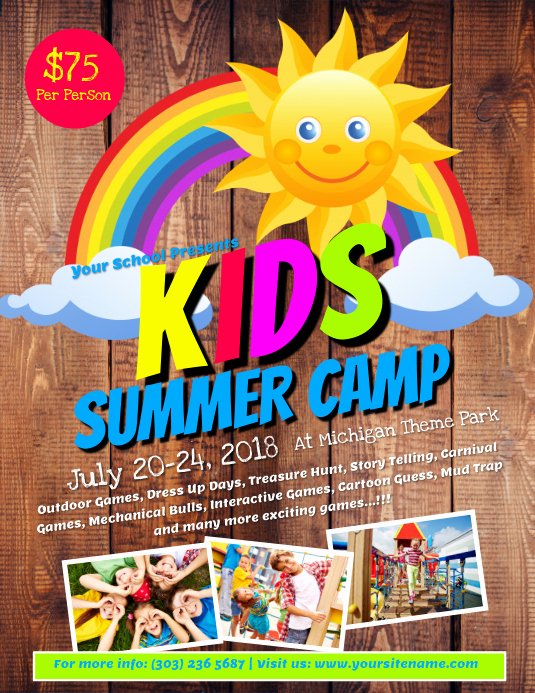 Summer Camp Flyer Templates Free New Kids Summer Camp Flyer Template