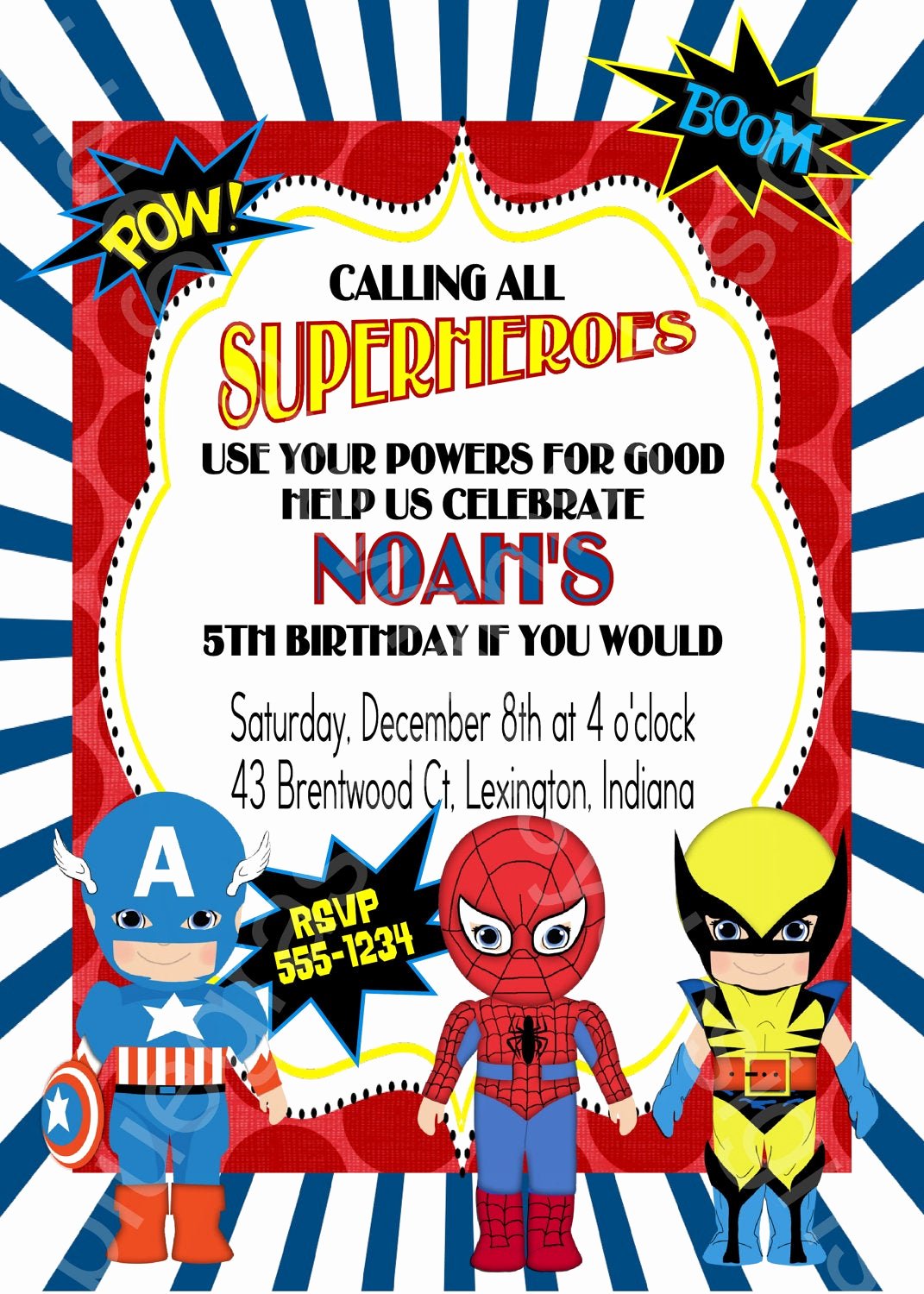 Super Hero Birthday Invitations Awesome Calling All Superheroes Birthday Party Invitation Boy or