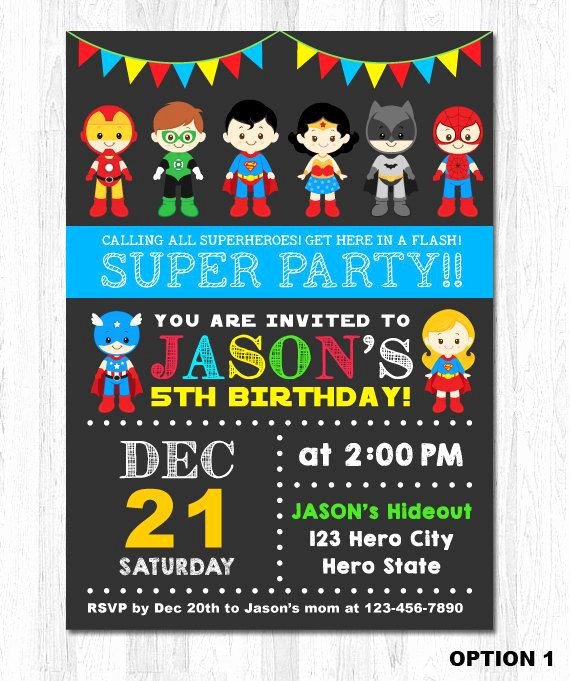 Super Hero Birthday Party Invitations Awesome Superhero Birthday Invitation Superhero Boy Invitation