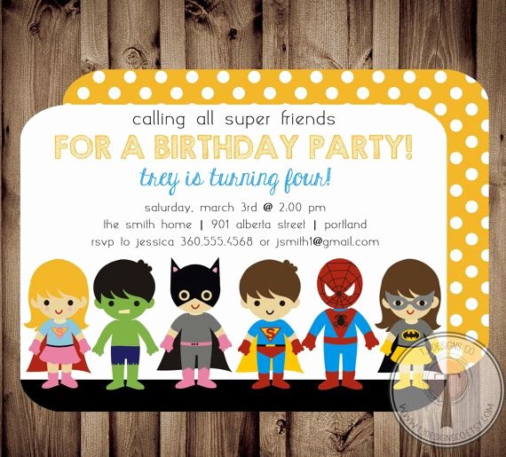 Superhero Girl Birthday Invitations Awesome Pin by Heidi Hansen On Joint Birthday Party