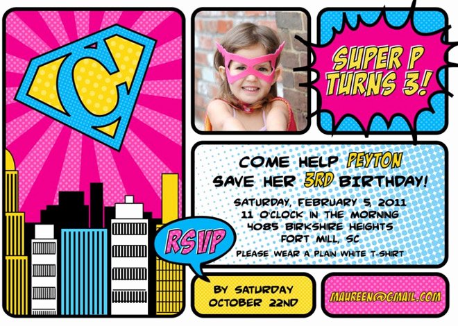 Superhero Girl Birthday Invitations Best Of 11 Power Up Superhero Finds for Girls