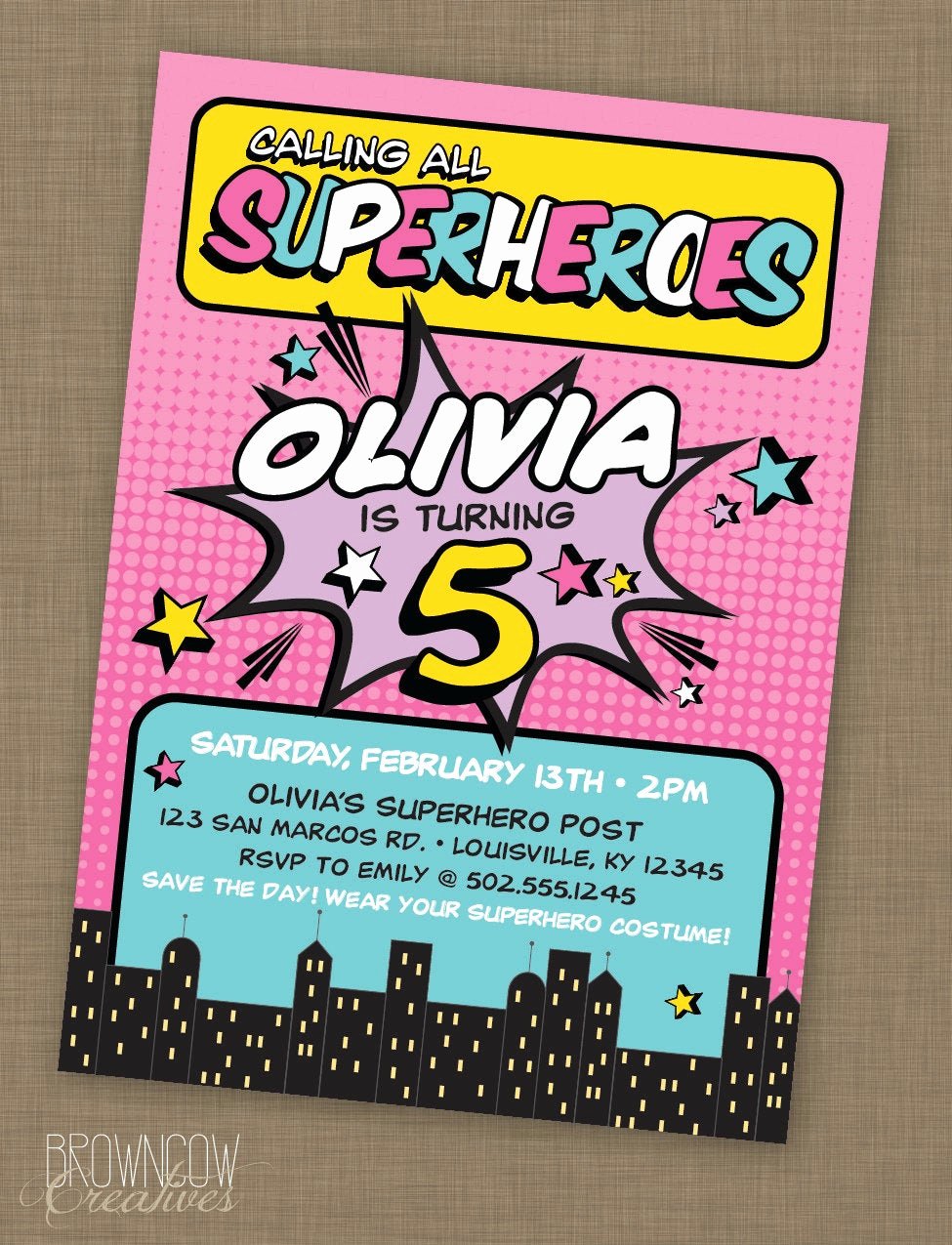 Superhero Girl Birthday Invitations Best Of Printable Superhero Birthday Party Invitation Girl