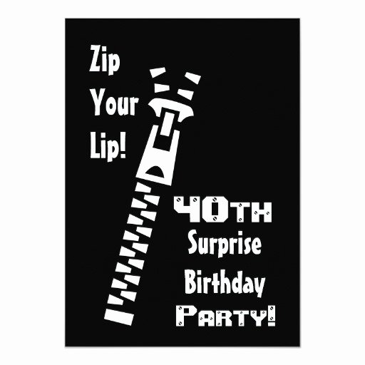 Surprise Party Invitation Template Beautiful 40th Surprise Birthday Party Invitation Template