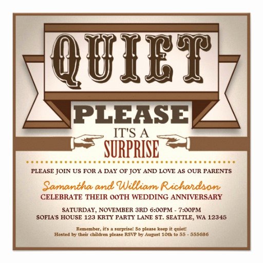 Surprise Party Invites Templates Luxury Surprise Anniversary Invitation Quotes Quotesgram