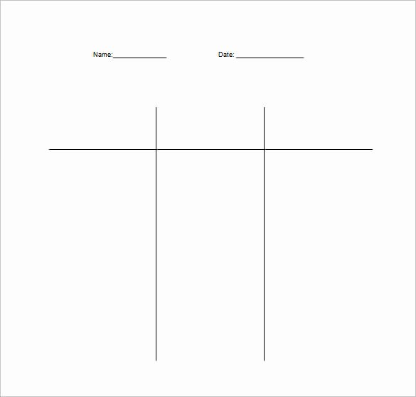 T Chart Template Word New T Chart Template 15 Examples In Pdf Word Excel
