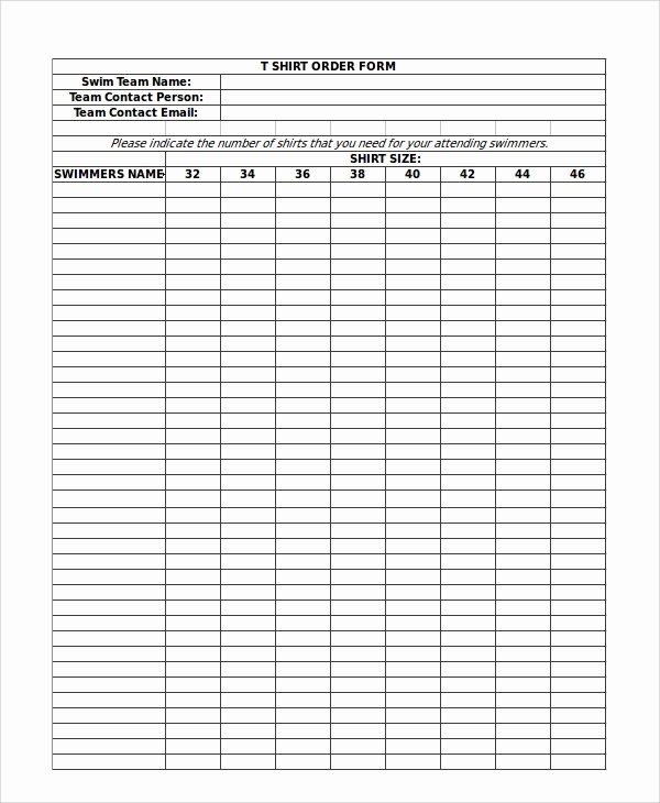 T Shirt order form Pdf Luxury Sample order form 10 Examples In Pdf Word