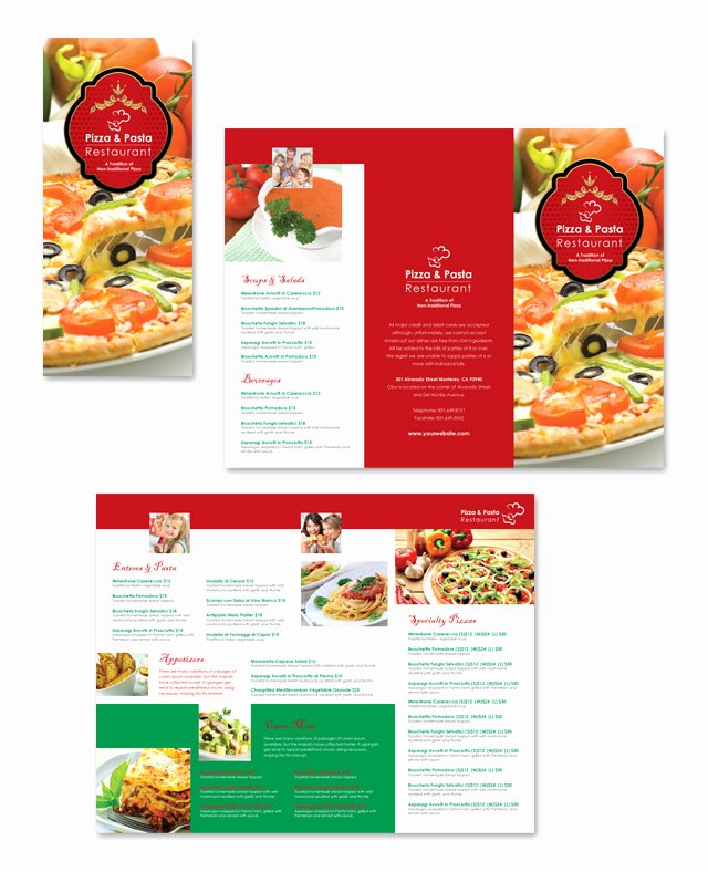 Take Out Menu Template Best Of Italian Restaurant Take Out Menu Template