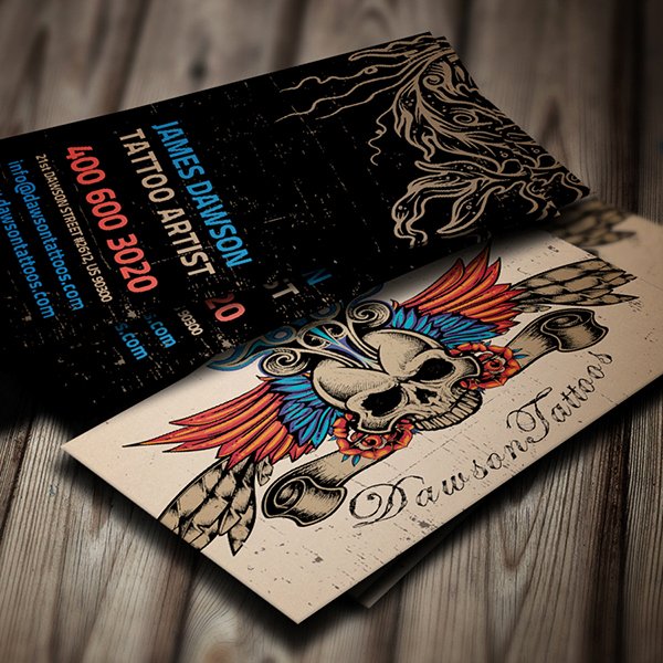 Tattoo Shop Business Cards Best Of Tattoo Artist Business Card On Behance