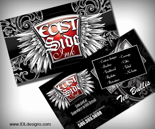 Tattoo Shop Business Cards Lovely Tattoo Shop Business Cards Tattoo Business Cards A Unique Business Card