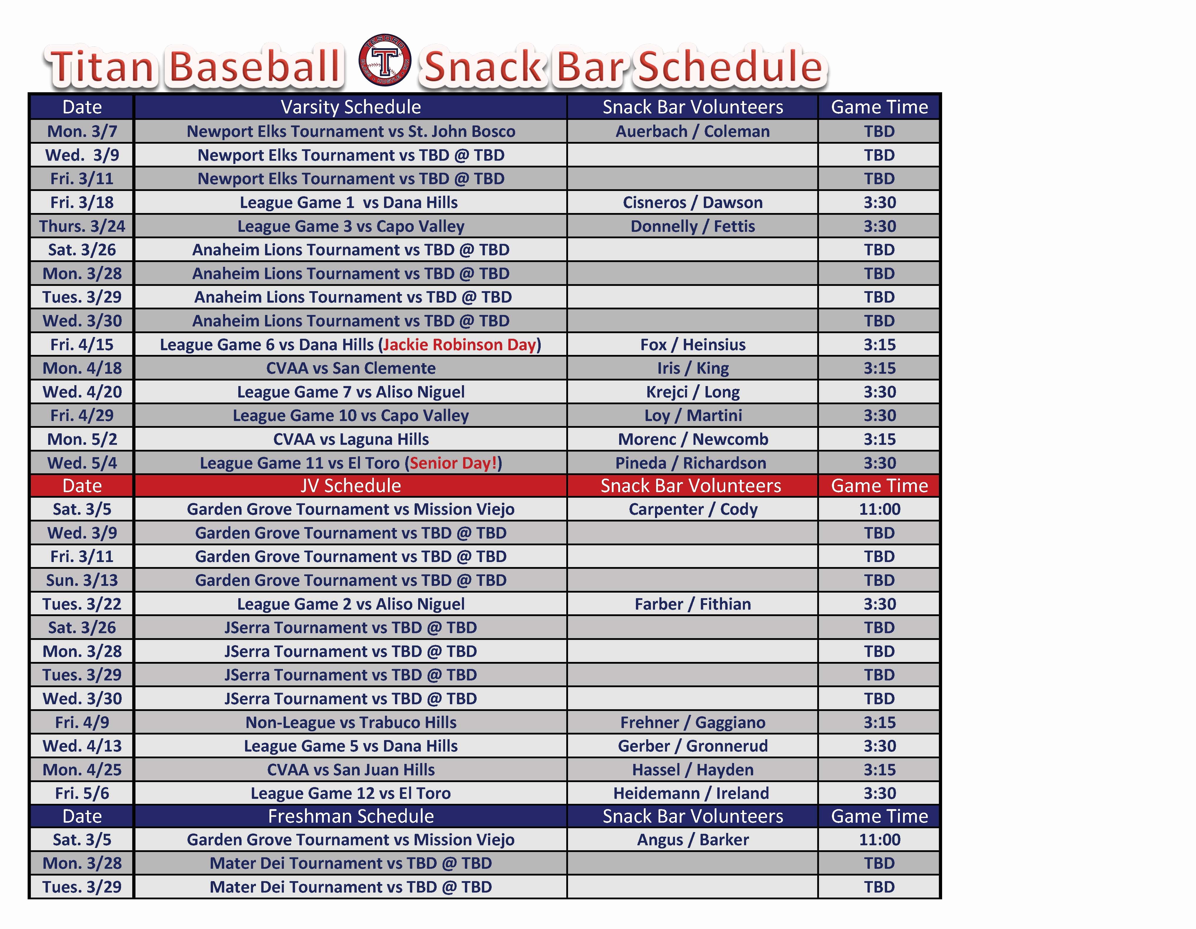 Team Snack Schedule Template Best Of Baseball Snack Schedule Template Pdf format