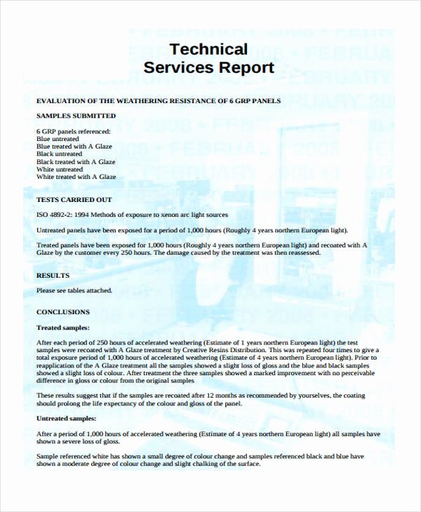 Technical Report Template Word New 19 Service Report Templates Free Sample Example format Download Pdf Word Apple Pages