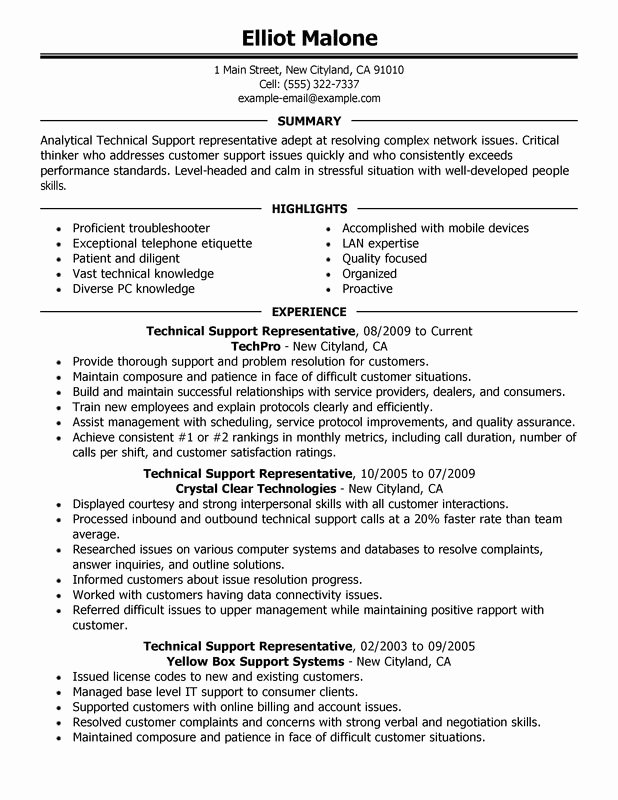 Technical Writer Resume Sample New Technical Support Resume Examples Created by Pros